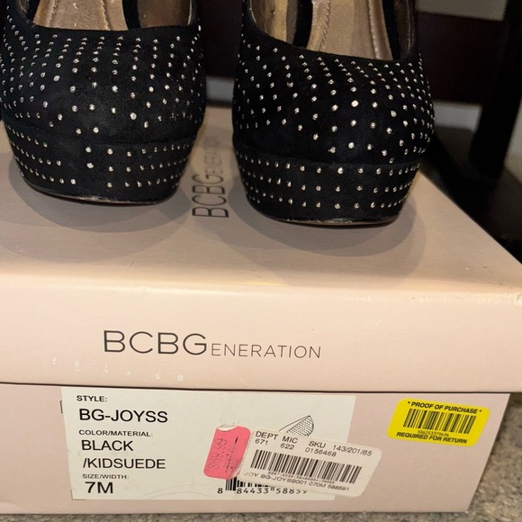 BCBG Elegant Black Studded Women's Heels - Picture 5 of 5